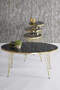 Nesting Table And Center Table Ellipse Set Gold Efes Wire