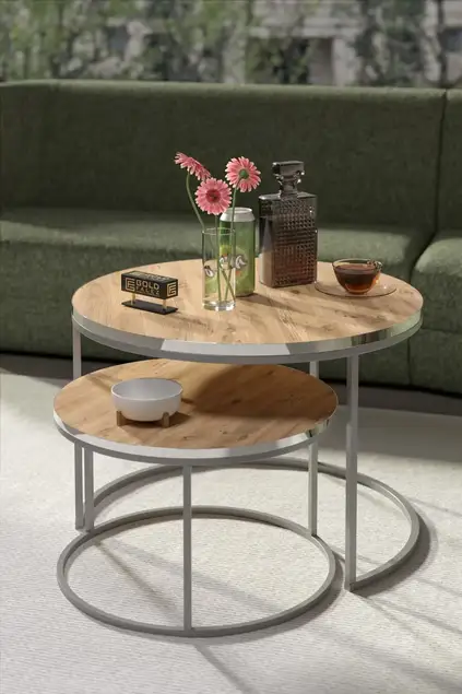 Coffee Table Double Silver Luxury Special