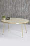 Nesting Table And Center Table Ellipse Set Black Leg Gold Bendir Wire