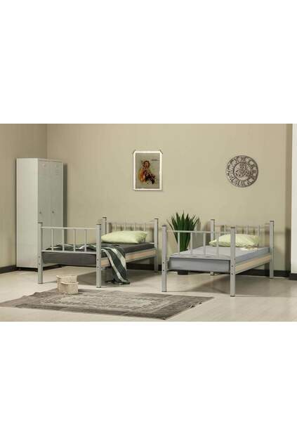 Letto a Castello in Metallo 90x190 ARM033 Grigio
