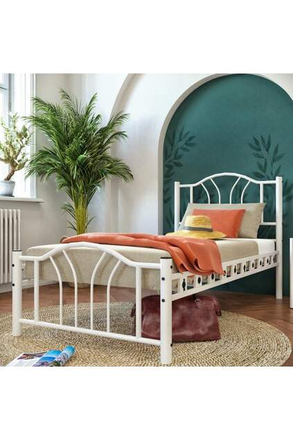 Bella Metal Karyola 100x200 ARM140 Beyaz