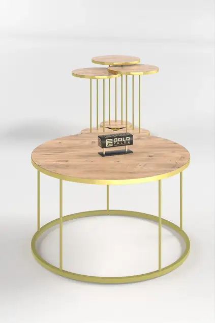 Couchtisch und Zigon Couchtisch Terra Set Gold Couchtisch und Zigon Couchtisch Terra Set Gold