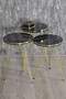 Nesting Table And Center Table Ellipse Black Metal Leg Gold Bendir Set