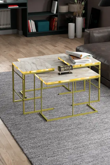 Solo Gold Centre Couchtisch Zigon Couchtisch-Set