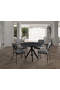 Set Tavolo Rotondo Round Marmo Nero & Sedie Vira HDR1283