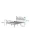 Bitez Metal Bed Frame 140x190 ARM080 Black + Walnut