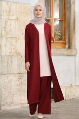 Nisa Double Suit Burgundy