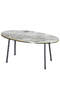 Center Table Ellipse Black Metal Leg Double Gold Efes