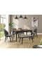 Avantgarde Schwarz Tisch & Buse Stuhl & Buse Bank Set HDR1218
