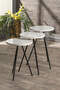 Nesting Table And Center Table Set Kr Metal White