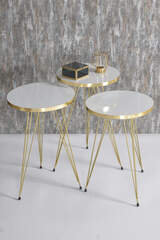 Nesting Table Gold Efes Wire