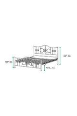 Pero Struttura Letto in Metallo 90x200 ARM110 Crema