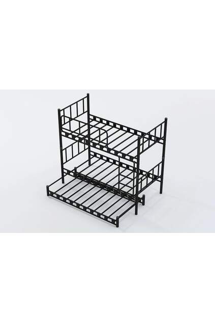 Lily Bunk Bed With Trundle 90x200 ARM038 Black Lily Bunk Bed With Trundle 90x200 ARM038 Black