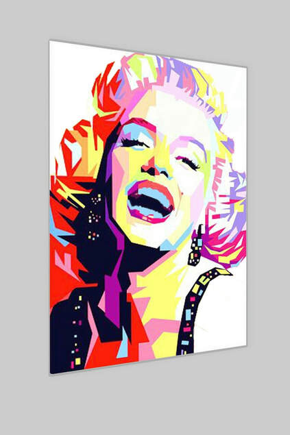 Marilyn Monroe Glass Painting Marilyn Monroe Glass Painting