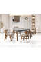 Magnolia Gray Marble Table & Eagle Walnut Chair Set HDR1236