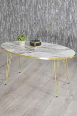 Center Table Ellipse Gold Efes Wire