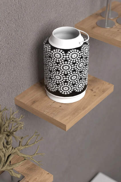 3-Piece Square Wall Shelf