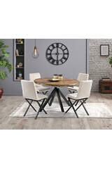 Round Walnut Round Table & Mono Chair Set HDR1281