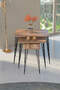 Nesting Table Kr And Center Table Kr Set Black Leg Walnut Wire