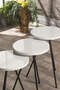 Nesting Table And Center Table Set Metal Ellipse White