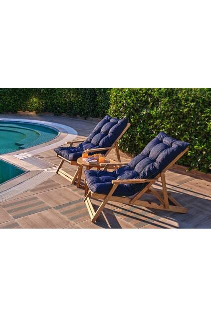 Engel Sonnenliege Couchtisch-Set aus Holz ROY008
