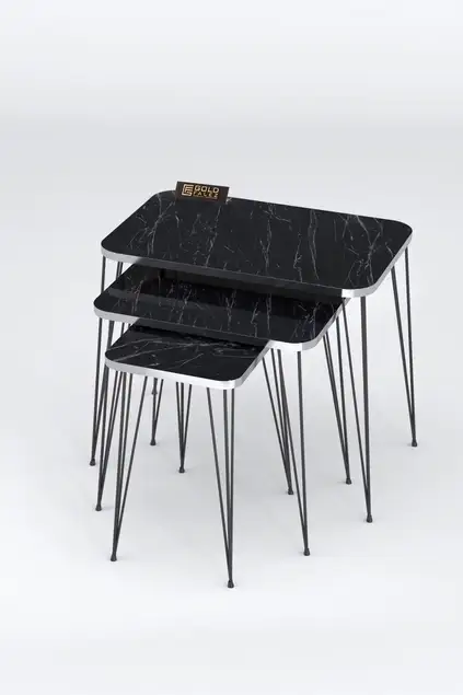 Schwarzer Draht Silber Quadratisch Zigon Couchtisch