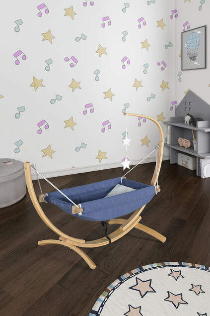 Anti-Tilt Hammock Crib Dark Blue Anti-Tilt Hammock Crib Dark Blue