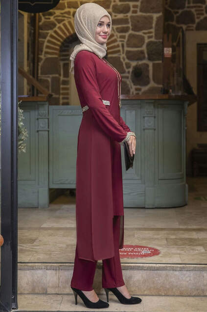 Dream Hijab Suit Burgundy