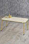 Center Table Cream Metal Leg Kr Double Gold