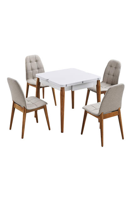 Tesla Weißer Tisch & Stuhl Set FRL1040