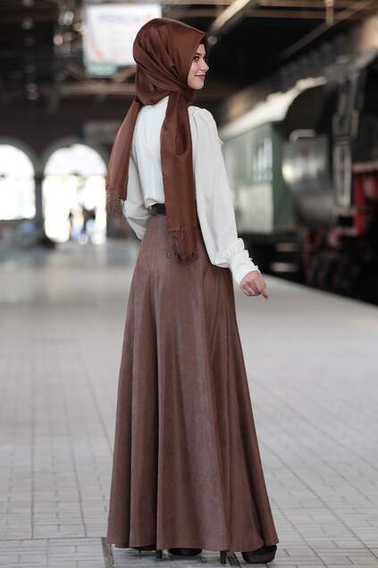 Nilüfer Hijab Set Brown