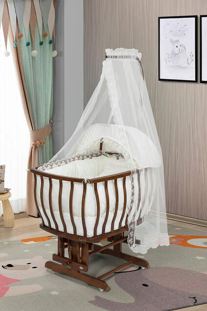 Walnut Basket Crib Walnut Basket Crib