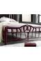 Orchidee Metallbett 140x200 ARM105 Burgunderrot