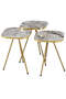 Nesting Table And Center Table Kr Gold Metal Leg Gold White Set