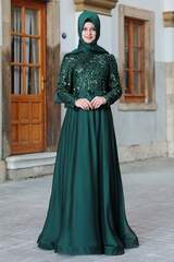 Işıl Evening Dress Emerald