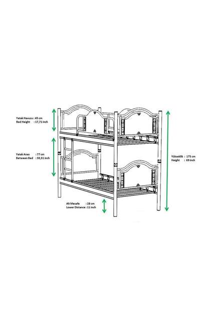 Avangard Letto a Castello 90x190 ARM011 Noce
