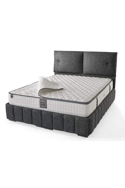 MD Prag 150x200 Doppelbett, Bettgestell, Kopfteil-Set GM163