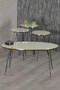 Nesting Table And Center Table Ellipse Set Wire Leg Double Gold Bendir