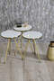 Satztisch und Mitteltisch Kr Set Double Gold White Metal