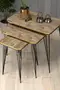 Black Wire Double Gold Square Zigon Coffee Table