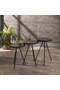 Nesting Table 3 Pcs Metal Leg Black Marble Pattern