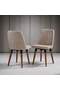 Mix Walnut Table & Full Moon Walnut Chair Set HDR1259