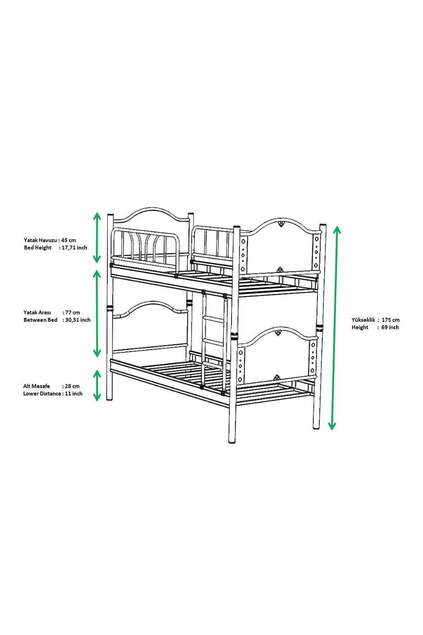 Baby Pearl Bunk Bed 90x190 ARM023 Blue Baby Pearl Bunk Bed 90x190 ARM023 Blue