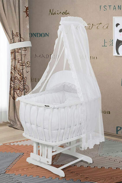 White Basket Crib