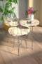 Nesting Table And Center Table Ellipse Set Silver Efes Wire