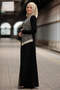 Silvery Abaya Black