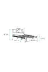 Orkide Metal Bed Frame 140x200 ARM105 Cream