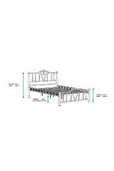 Orkide Metal Bed Frame 150x200 ARM106 White