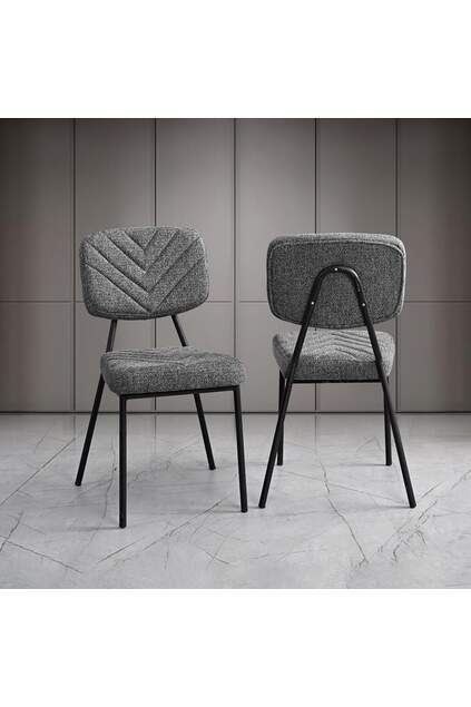 Set Tavolo Rotondo Round Marmo Nero & Sedie Vira HDR1283