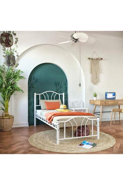 Bella Metal Bed Frame 90x200 ARM139 White